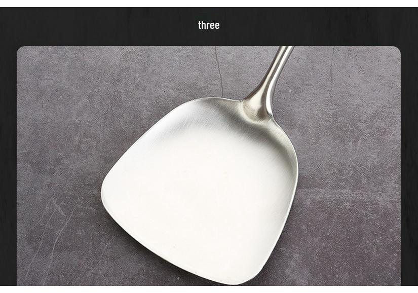 Chef's 304 Stainless Steel and Rosewood Spatula & Soup Ladle Set - Anti-Scald, Long Handle for Restaurant Use