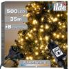 Lampki Choinkowe Oświetlenie Zewnętrzne Wewnętrzne Ciepłe 500 LED 33,5m