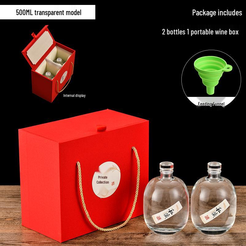 Transparent Glass Wine and Baijiu Infusion Bottle with Sealed Cap for Home Use