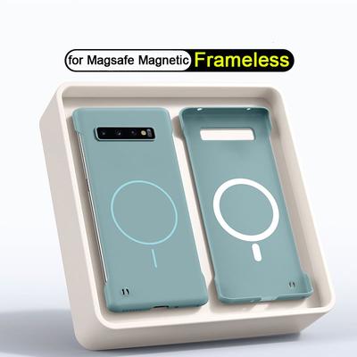 Custodia per Telefono Magsafe Senza Bordi per Samsung S10 Plus S20+ S21 FE S22 S23 Note 20 Ultra Sottile Senza Cornici Cover Magnetica in PC Rigido