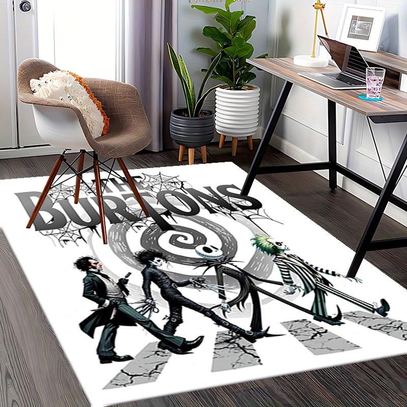 1pc Nightmare Before Christmas Carpet for Playroom Bedroom Living Room Sofa Home Decor,Game Area Rug Non-slip Floor Mat. D7280147