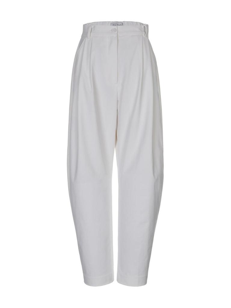 PADO SEOUL Stretch Nylon Barrel Pants White