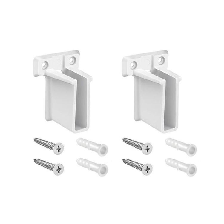

Opening Flange Rod Bracket Closet Rod End Supports Curtain Flange Rod Holder with Screws Poles Sockets for Closet Shelf 1