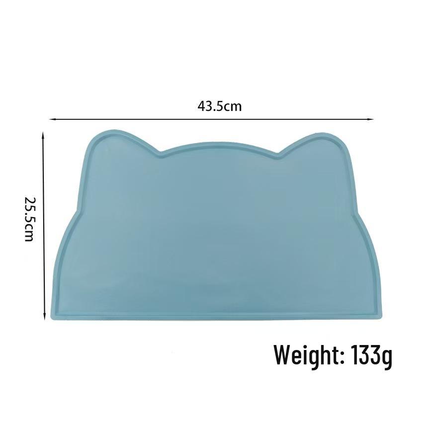 Large Silicone Pet Feeding Mat - Easy Clean, Non-Slip, Waterproof, Foldable for Cats & Dogs