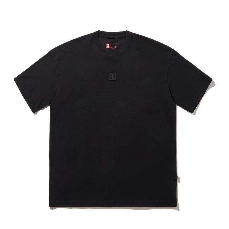 

Li Ning Minimalist Versatile National Trend Embroidered T-Shirt Women Tops Black AHSWD09-1 M