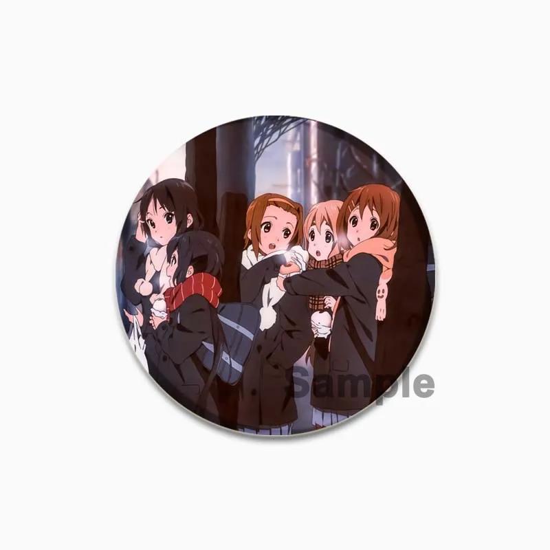 32/44/58mm Kotobuki Tsumugi Hirasawa Yui Akiyama Mio Tainaka Ritsu Cartoon Abzeichen Comic Brosche Pins für Kleidung Rucksack Schmuck Zubehör
