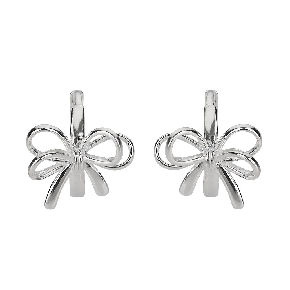 Charmy Silver 925 Double Ribbon Earrings
