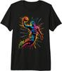 Dynamic Dunking Basketball Player Graphic T-shirt