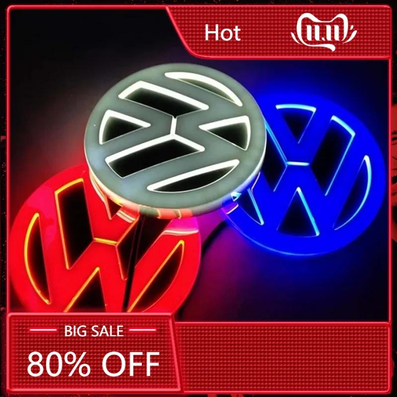 2026 Hot For VOLKSWAGEN VW 11cm LED Car Front Rear Emblem Badge Sticker For VW Polo Golf Jetta Beetle CC Tiguan Touran Passat MK bianco