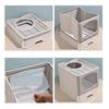 Drawer Type Cats Potty Kitty Litter Tray Fully Enclosed Hooded Cat Box