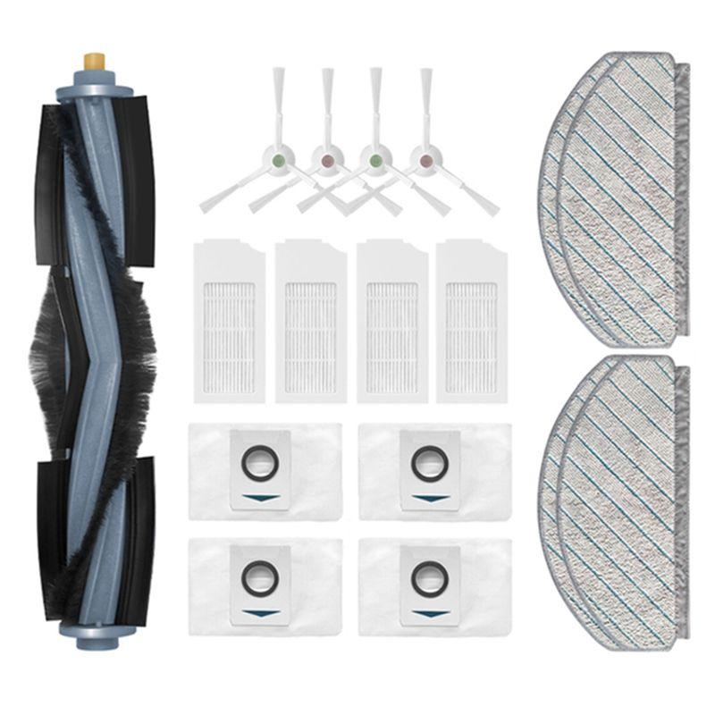 

M-Modern-17PCS For ECOVACS T10 / T10 PLUS / X1 PLUS Robot Vacuum Cleaner Replacement Part Main Side Brush Filter Dust Bag Mop R