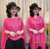 Summer Fashion Solid Color Sun Protection Silk Scarf Shawl for Women