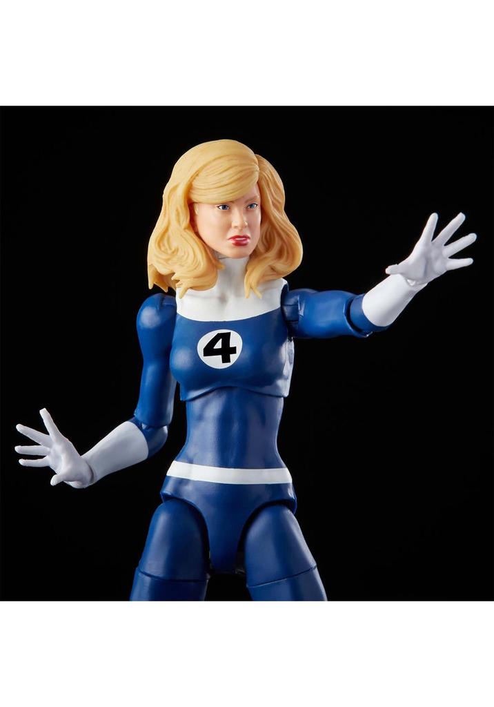 Marvel Hasbro Legends Series Retro Fantastic Four Marvel Belle the Invisible Woman Action Figure Toy with 3 Black 6-Inch Accessories,