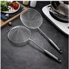 Stainless Steel Asian Skimmer for Pasta Noodles Drainage Frying Cooking 304 SS Mesh Frame Hanging Hole Dishwasher Safe