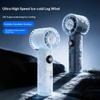 2026 Mini Handheld Fan Turbo Cooling System 100 Speed Adjustable with Digital Display Cold Bend Tube USB for Outdoor Travel