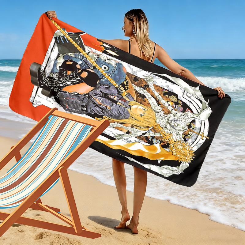Death Note Print Beach Towel, Large Soft Quick Dry Towel for Beach Camping Swimming