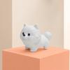 Nordic Style Decoration 3D Printing Dog Ornament, White Matte Texture Fluffy Figurine, Durable Playful Sculpture Mini Size Statue, for Home