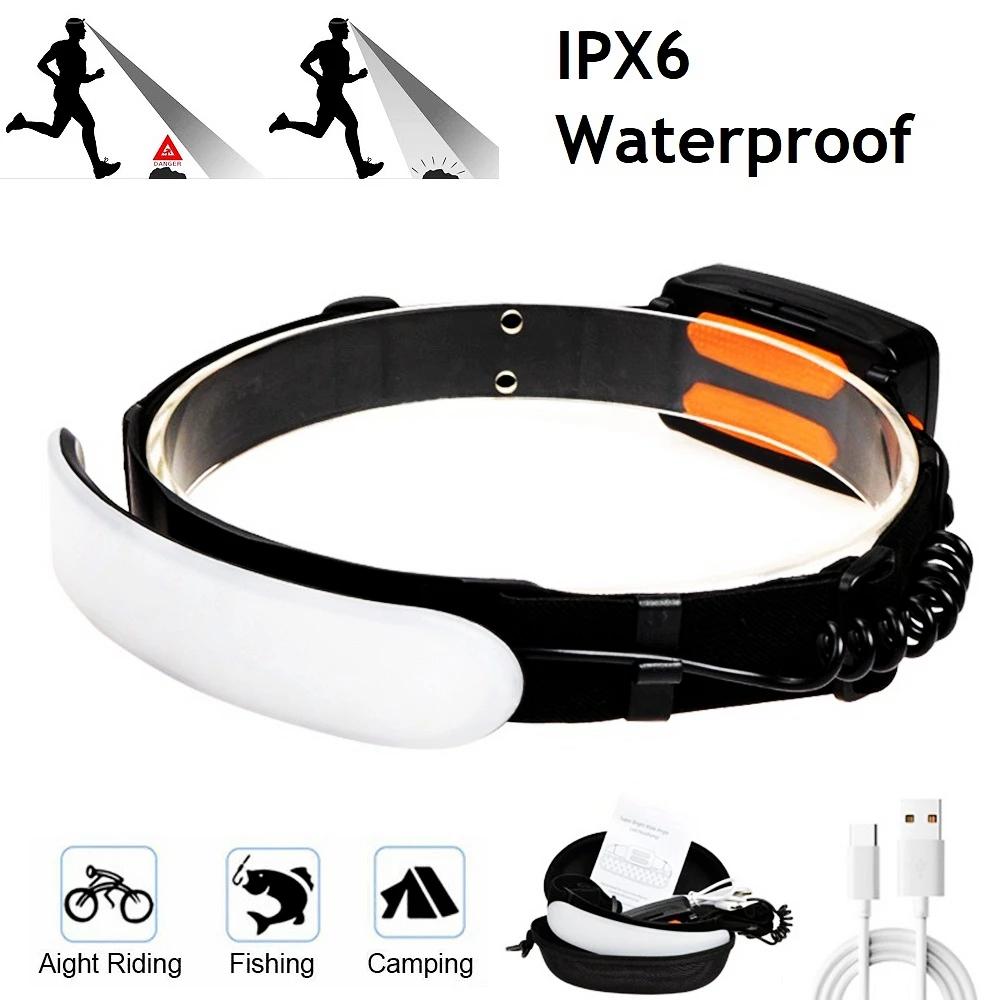 

7500 мАч/5000 мАч USB Перезаряжаемые Налобные Фонари Светодиодные Фонари для Бега Уличный Большой Прожектор Ремонтные Фонари Предупреждающий Фонарь 3 Режима