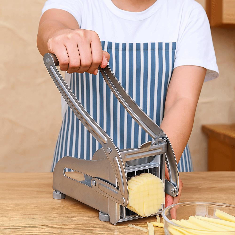 Silver Potato Slicer Stainless Steel French Fries Cutter Machine Manual Potato Cutter  Cucumber