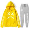 Autumn Winter Lil Peep "The Peep Show" Graphic Printed Hoodies Sweatpants Set Fashionable Casual Warm Sports Long Sleeved Pants Men's Sport Wear