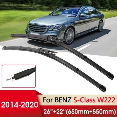Car Wiper Front Wiper Blade 26"+22" For Mercedes-Benz S-Class W222 Sedan 2014- Pinch Tab Windshield Windscreen Front Wipers