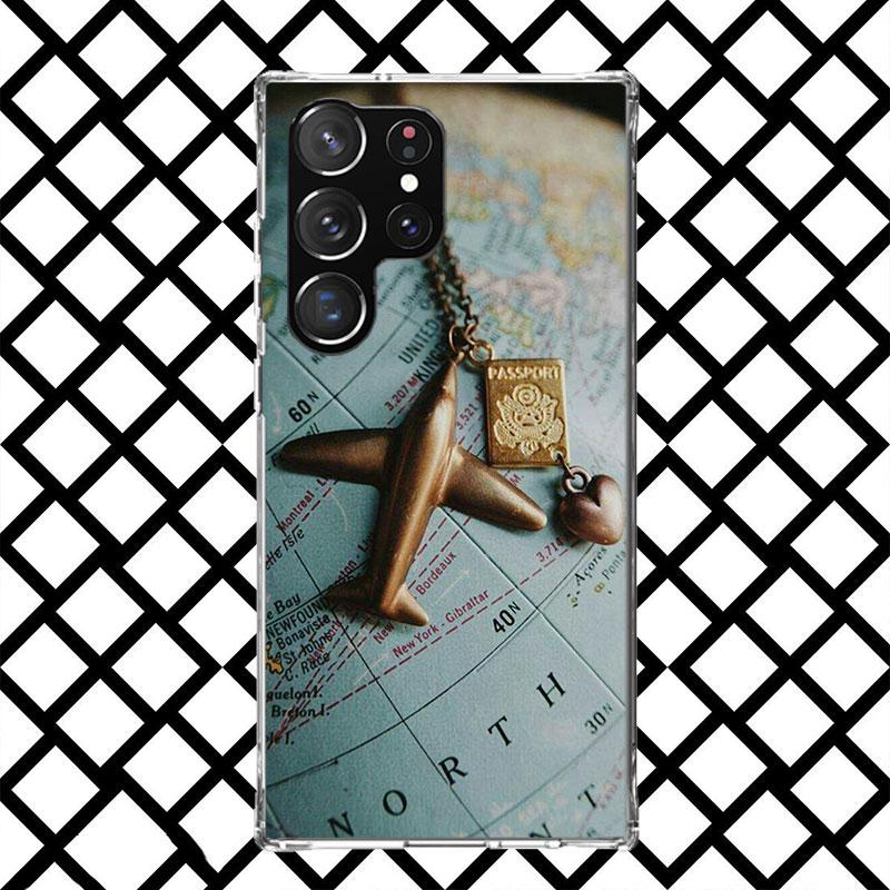 World Map Travel Plans Phone Case for Samsung Galaxy S26 S25 Edge S24 S23 Ultra S22 Plus S21 FE S20 + Soft Cover Print Fundas Ga