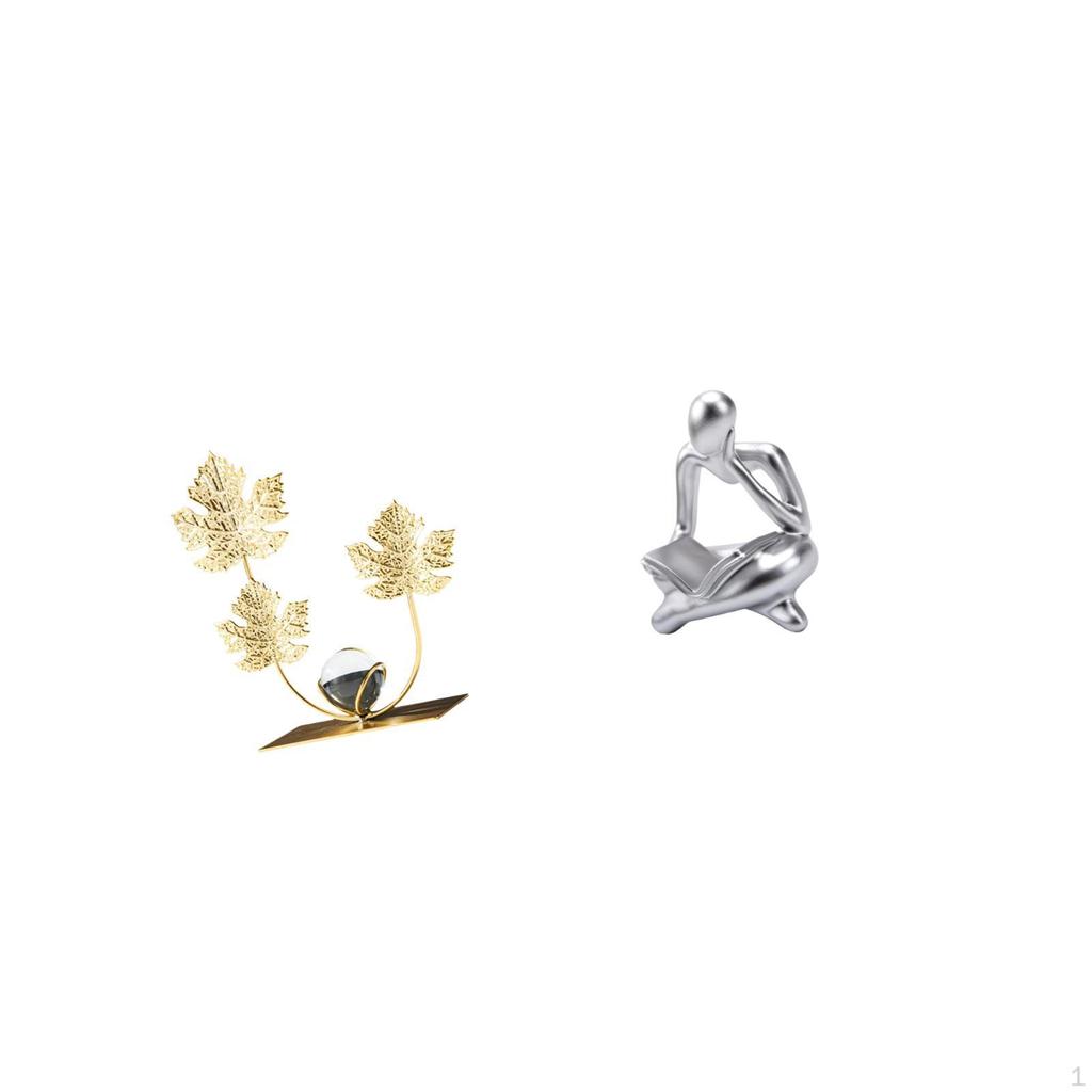 Leaves Thinker Statue Bookshelf Sculpture Birthday Housewarming Gift Bedroom Holiday Decorative