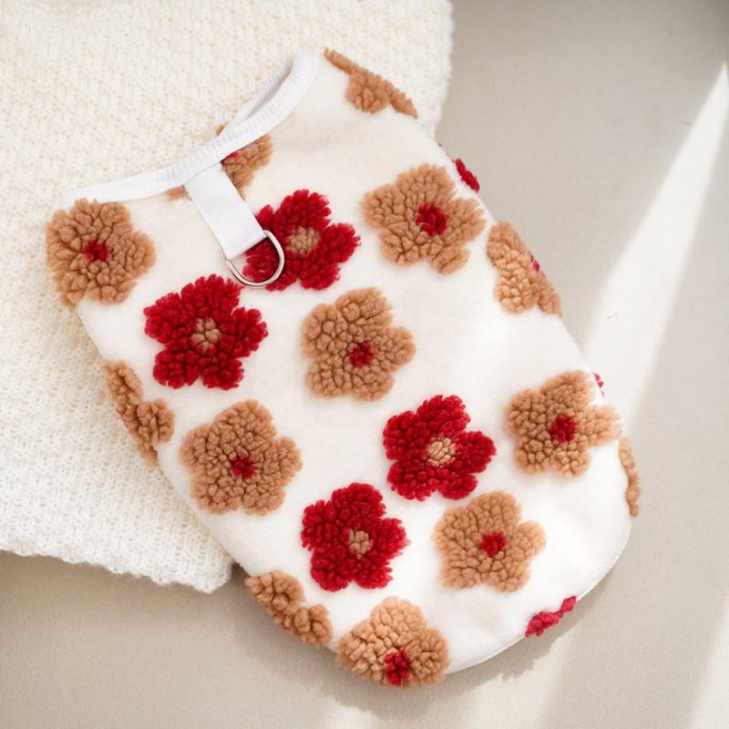 Warm Fleece Pet Vest Small Dogs Cats Winter Coat Cute Cartoon Style