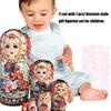 Premium Wooden Stacking Dolls Set Of 7 Cultural Educational Toy For Toddler Safe Paint Early Learning Tools
