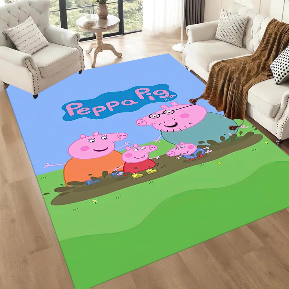 Peppa Pig Fairy Tale Square rugs are a great choice for living rooms, bedrooms, home décor, and as gifts.