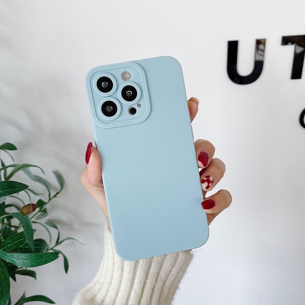 Luxury Black Shockproof Silicone TPU Phone Case For iPhone 16 15 14 13 12 Pro 11 Pro Max X Xs XR 7 8 Plus Protect Lens Cover