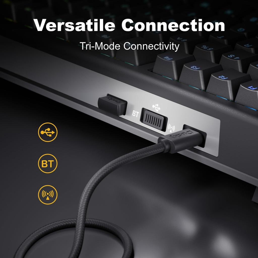 Ducky Wireless Gaming Rapid One X Mini Pure Inductive Ducky AI Official Japanese Distributor Keyboard, Trigger, White, 60% Switches, FPS, Switch,