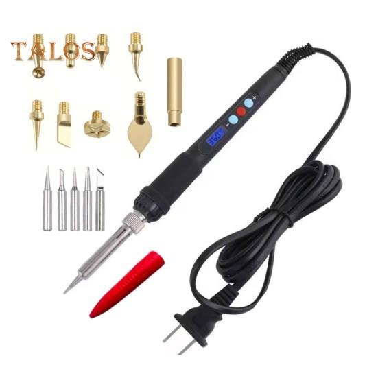 

Электрический паяльник с дисплеем контроля температуры, регулируемый, портативный, легкий, многофункциональный набор ручек для пайки US Plug