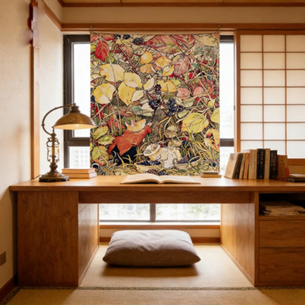 Brambly Hedge Cartoon Fairy Tale Wall Tapestry Cute Decorative Hanging Cloth for Dormitory And Bedroom 74x94cm(29x37in)