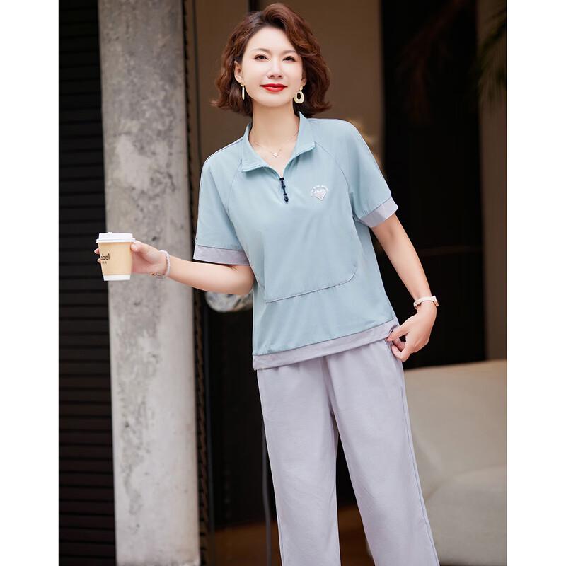 Paster Women's Retro Chinese Style Summer Sportswear Set