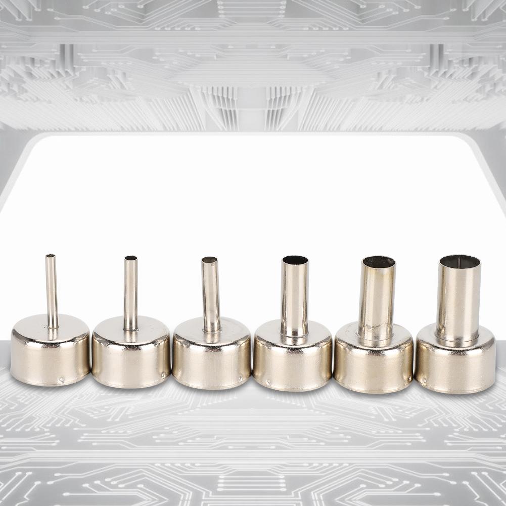 6pcs Hot Air Gun Nozzle 858 Heat Gun SMD Rework Station Accessory 3 4 5 8 10 12mm