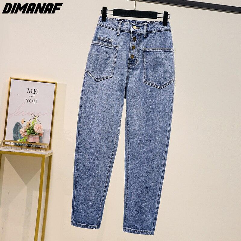 DIMANAF Mujeres Jeans Harén Pantalones Largos Oversize Ropa Holgada Algodón  Botones Elásticos Vintage Pantalones Otoño Invierno 2021 comprar a buen  precio — entrega gratuita, reseñas reales con fotos — Joom