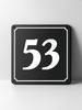 Metal House Number Sign, Black White Contrast, Outdoor Wall Decor for Home Street