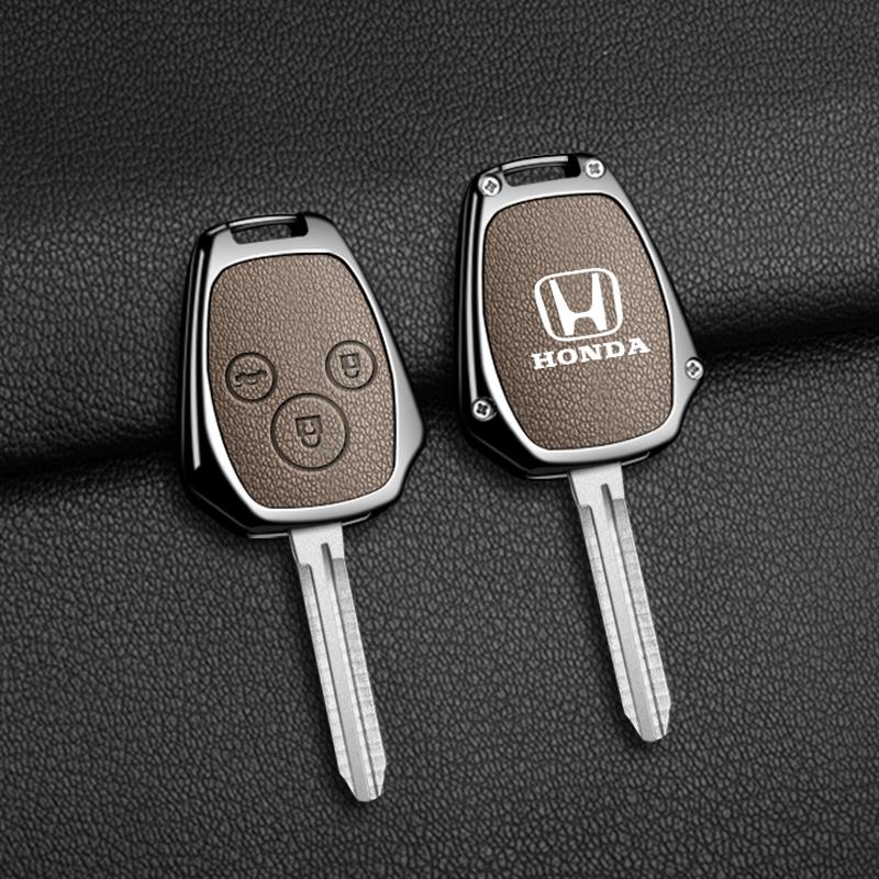 DNPVT1 Zinc Alloy Leather Car Remote Key Case Cover For HONDA Accord CRV Pilot Civic 2003 2007 2008 2009 2010 2011 2012 2013 Accessory