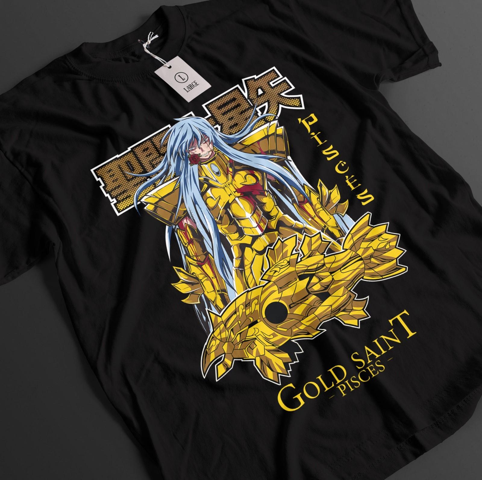 

Saint Seiya Shirt Shiryu Tshirt Hyoga T-Shirt Mens Womens Tees Top Shun Top Ikku Anime Graphic Tee S