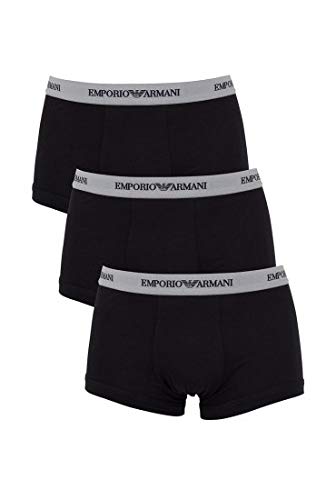 Emporio Armani Men's 3-Pack Boxer Shorts, US Size: Medium, Color: Black