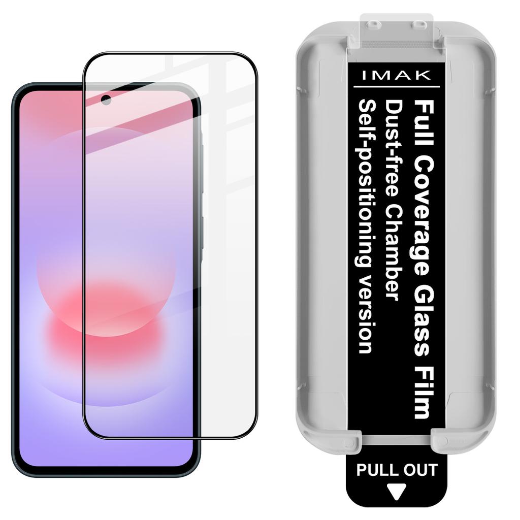 For Samsung Galaxy A37 5G Glass IMAK Dust-free Cabin Full-screen Tempered Glass Film Supports Fingerprint Unlock