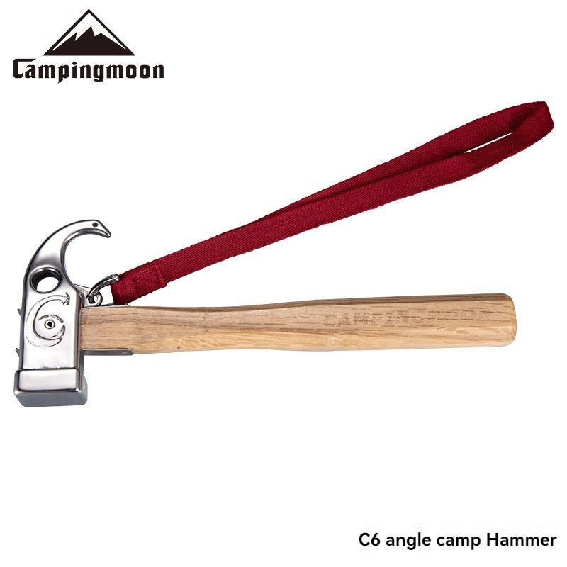 CAMPINGMOON C6 Camping Hammer Outdoor Stainless Steel Angle Viper Camping Hammer Ground Nail Tent Nail Hammer