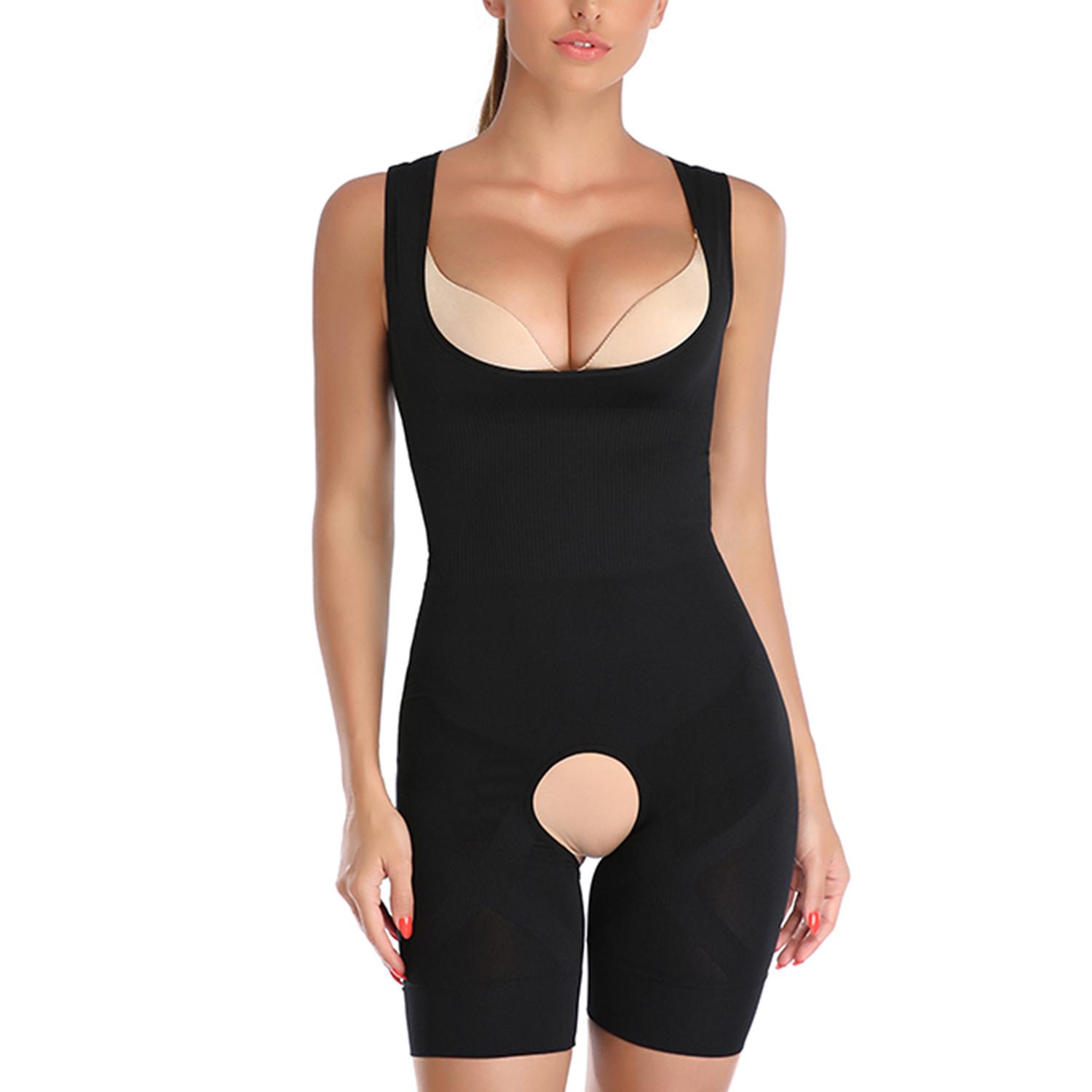 

Женское компрессионное послеродовое корректирующее белье BodySuit Cincher Corset One Piece Slimming Shaper Underwear S/M чёрный