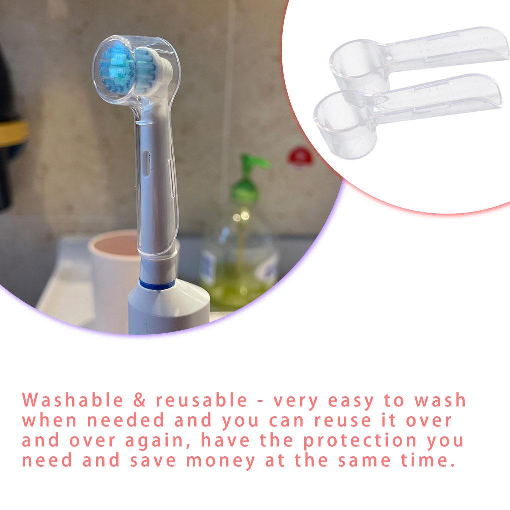 4pcs Electric Toothbrush Head Case Replacement Toothbrushes Accessories Heads Caps Camping Outdoor Plastic Protect Cover