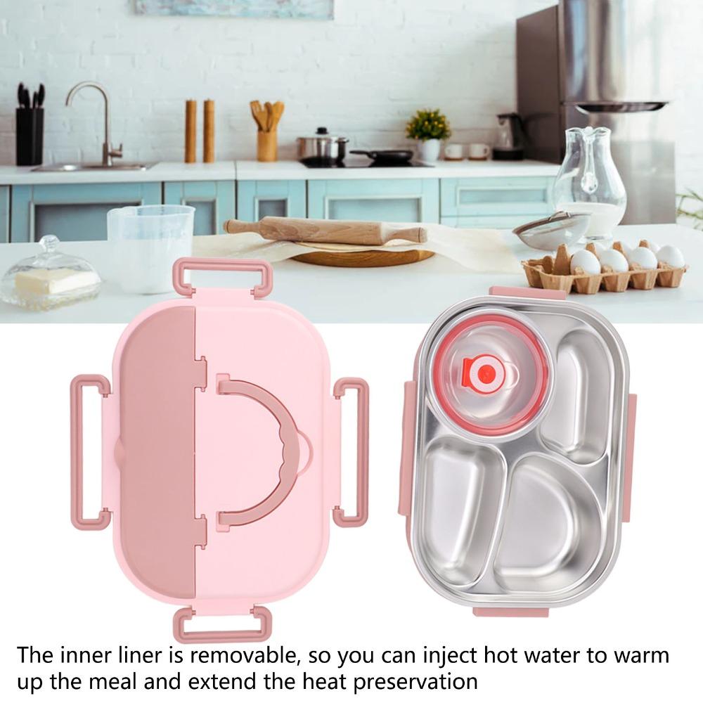 1200ml Lunch Storage Container 304 Stainless Steel Food Container Compartment Lunch Box  For Office