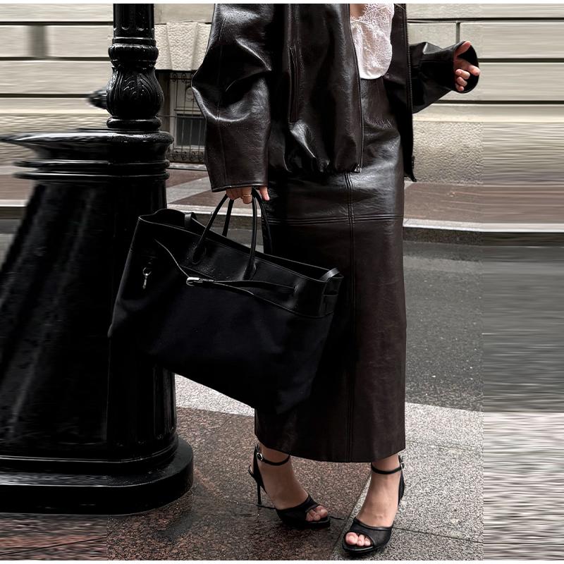 Women Green Stand Collar Leather Jacket Fashion Zipper Long Loose Outerwears Chic 2025 New Autumn Fashion High Street Lady Wear