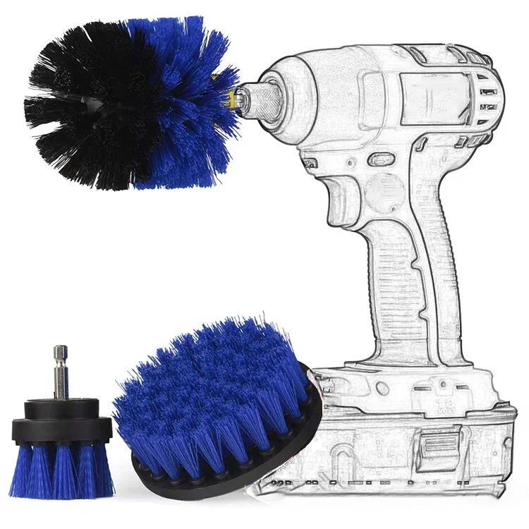 

3 Pcs Baseus Electric Drill Brush Car Detailing Cleaning Tool Set for Auto Interior Washing Official Store Accessories синий