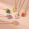 Summer Light and Fresh Colored Grape Necklace Accessory for Women with Simple and Elegant Design. Titanium Steel Necklace.