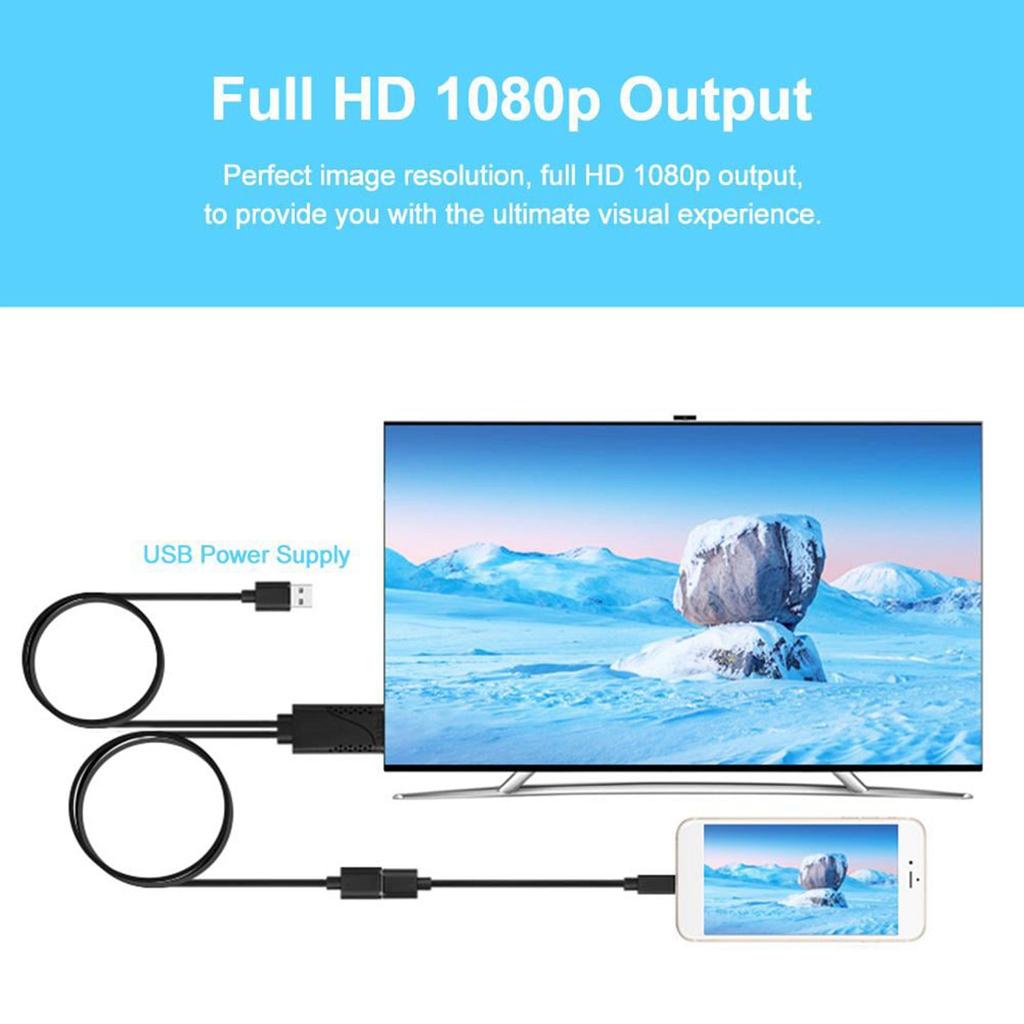 USB Hun til Kompatibel Hann 1080P Digital AV Adapterkabel Konverteringskabel